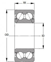Automotive A/C Compressor Double Row Angular Contact Ball Bearing 40BG05S1G 2DS 0