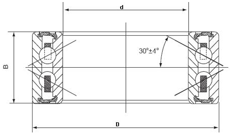 A/C Compressor Ball Bearing 4606-6AC2RS For HONDA 30mm x 55mm x 23mm 0