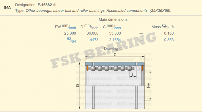 Germany Quality F -16882 Linear Motion Bearings For Printing Machine 3